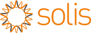 Orangefarbenes Solis-Logo auf transparentem Hintergrund.